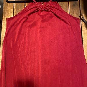Elegant Red Halter Dress